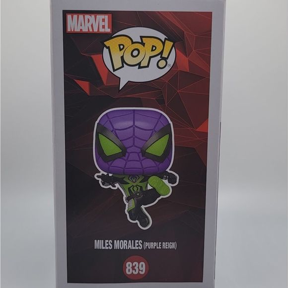 Spider-man Miles Morales Gamerverse Purple Reign Funko Pop 839 - Picture 3 of 6
